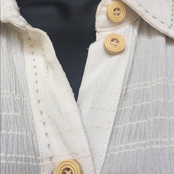 Free People Ivory Button Down Maxi Shirt - Picture 3 of 11